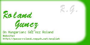 roland guncz business card